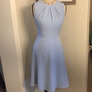 Calvin Klein powder blue fit n flare dress